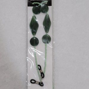 Green beaded eye glass cord